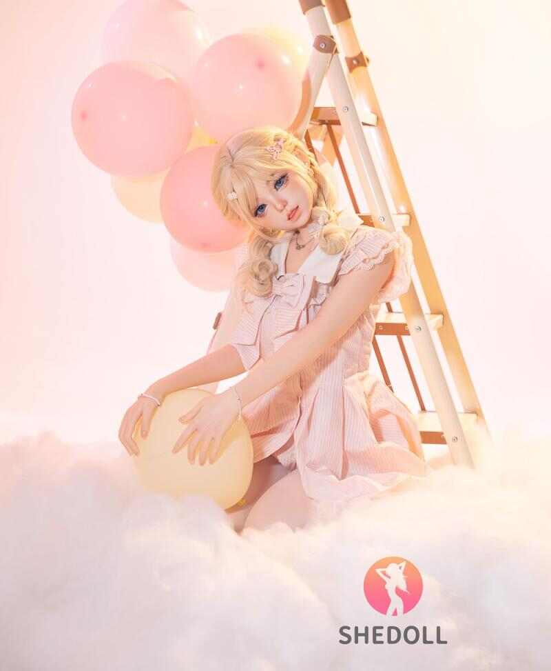 SHEDOLL TONSEN 152cm｜Aカップ純欲天使 · 淡粉蝴蝶結裙｜棉花糖肌+減重體｜雲端幻想陪伴型